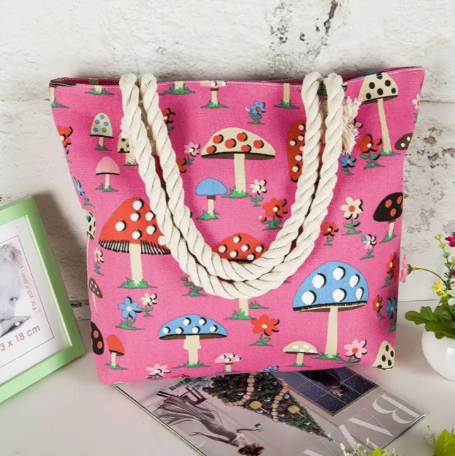 Women's Large Capacity Coloured Canvas Tote Bag